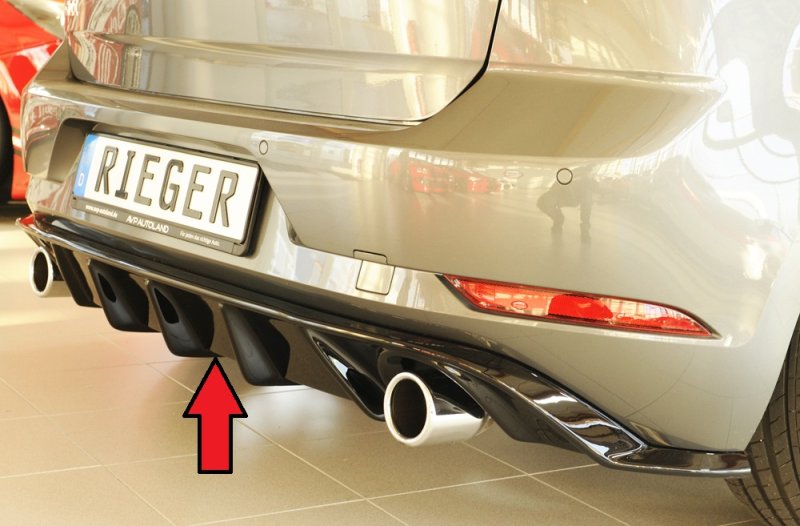 Rieger Heckeinsatz schwarz glänzend VW Golf 7 GTI 02.17- (ab Facelift) - 88160