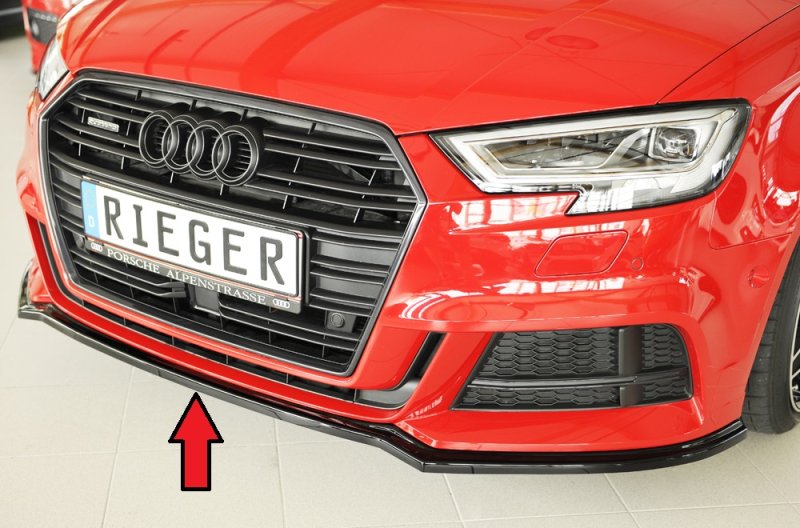 Rieger Spoilerschwert schwarz glänzend Audi A3 (8V) 09.16- (ab Facelift) - 88162