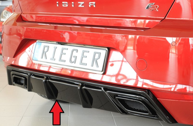 Rieger Heckeinsatz schwarz glänzend Seat Ibiza (KJ) 01.17- - 88166
