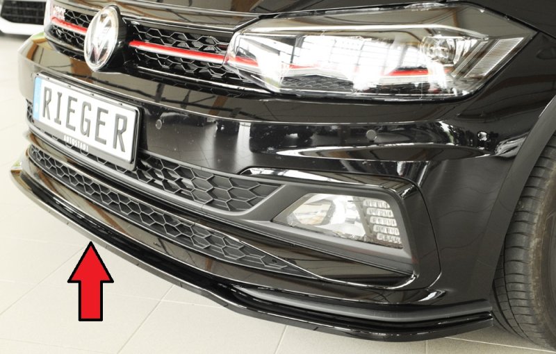 Rieger Spoilerschwert schwarz glänzend VW Polo AW GTI 06.17-05.21 (bis Facelift) - 88167