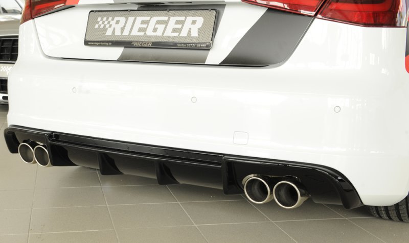 Rieger Heckeinsatz (Typ: 88142) schwarz glänzend Audi A3 S3 (8V) 05.13-08.16 (bis Facelift) - 88172