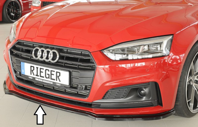 Rieger Spoilerschwert schwarz glänzend Audi A5 (B9/F5) 07.16-12.19 (bis Facelift) - 88173