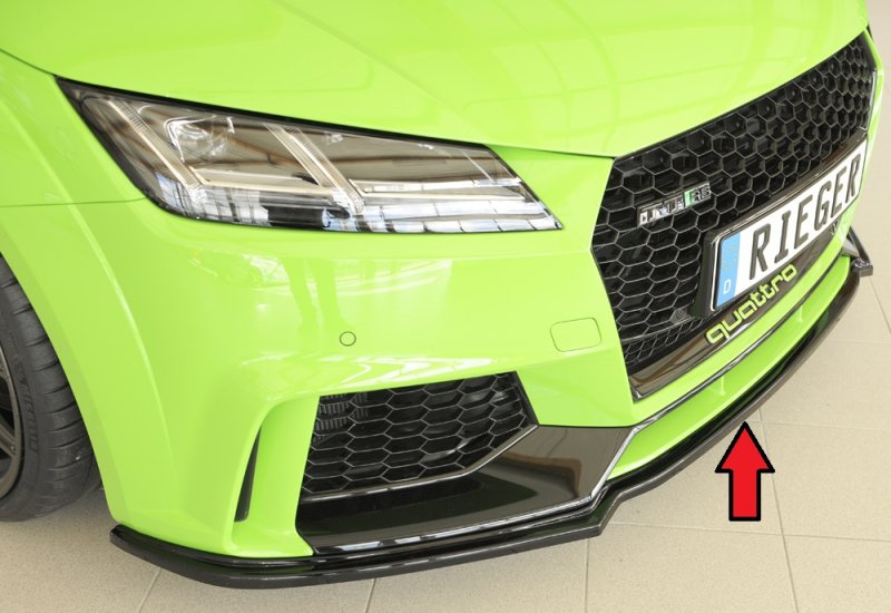 Rieger Spoilerschwert schwarz glänzend Audi TT RS (8J/8J1-FV/8S) 05.16-08.18 (bis Facelift) - 88174