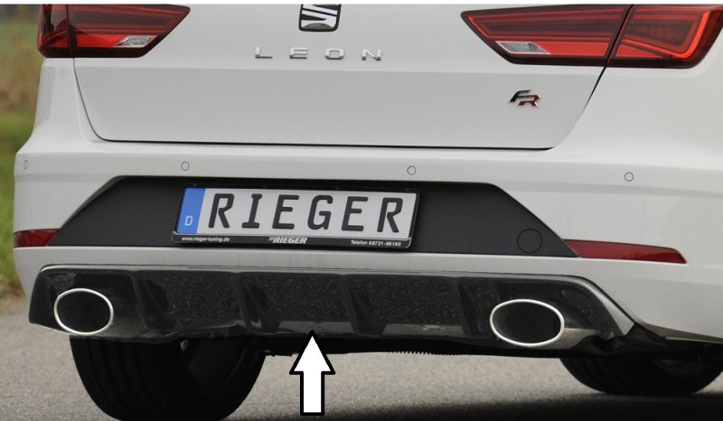 Rieger Heckeinsatz (wie 88147+AHK) schwarz glänzend Seat Leon FR (5F) 01.17- (ab Facelift) - 88178