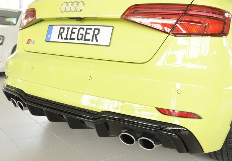 Rieger Heckeinsatz schwarz glänzend Audi A3 S3 (8V) 09.16- (ab Facelift) - 88181