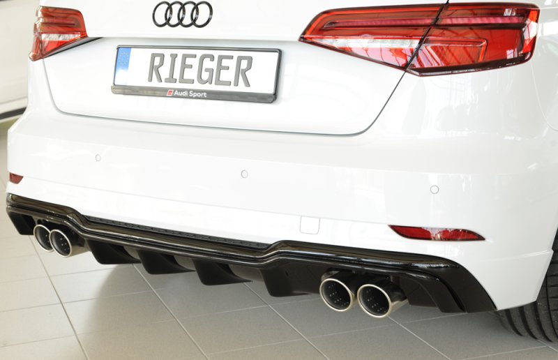 Rieger Heckeinsatz schwarz glänzend Audi A3 (8V) 09.16- (ab Facelift) - 88182