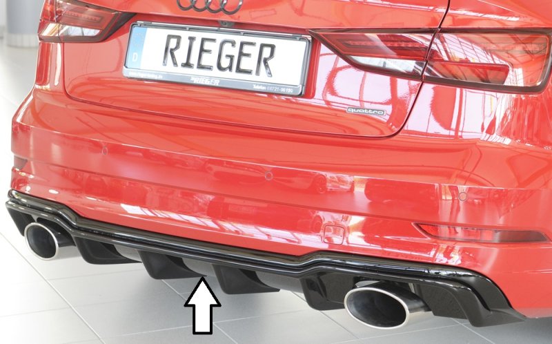 Rieger Heckeinsatz schwarz glänzend Audi A3 (8V) 09.16- (ab Facelift) - 88187