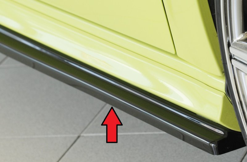 Rieger Seitenschwelleransatz schwarz glänzend Audi A3 (8V) 07.12-08.16 (bis Facelift) - 88197