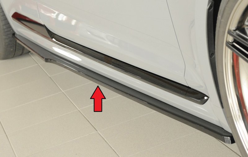 Rieger Seitenschwelleransatz schwarz glänzend Audi RS5 (B9/F5) 03.17-02.20 (bis Facelift) - 88208