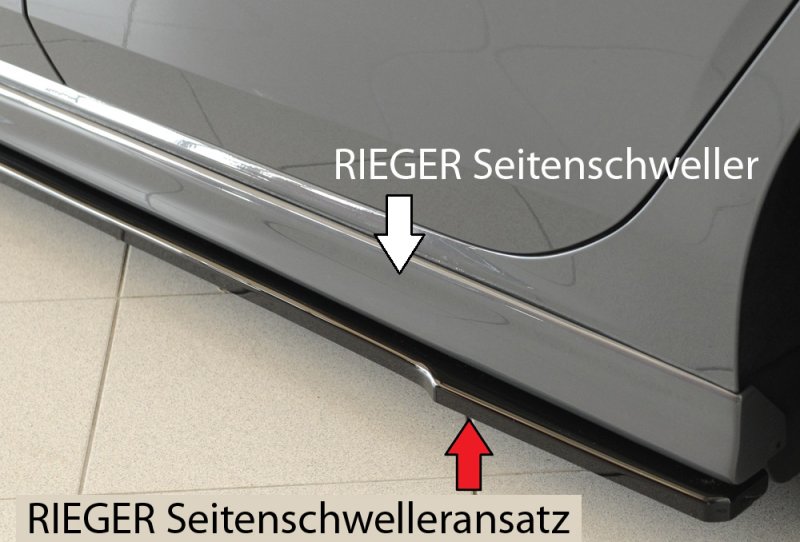 Rieger Seitenschwelleransatz schwarz glänzend VW Golf 7 02.17- (ab Facelift) - 88211