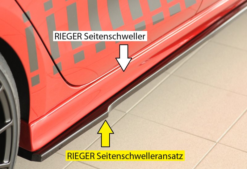 Rieger Seitenschwelleransatz schwarz glänzend Seat Leon (KL) 04.20- - 88222