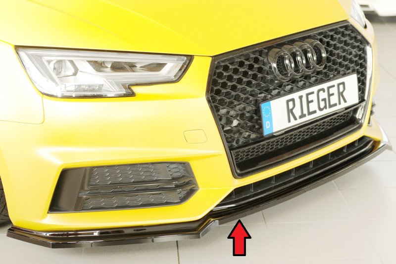 Rieger Spoilerschwert schwarz glänzend Audi A4 (B9/F4) 08.15-07.18 (bis Facelift 1) - 88226