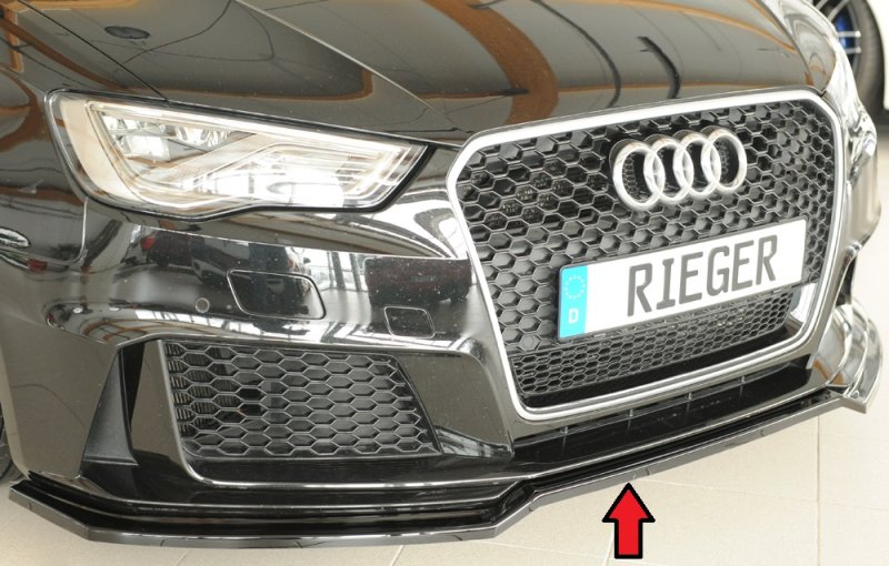 Rieger Spoilerschwert schwarz glänzend Audi RS3 (8V) 04.15-01.17 (bis Facelift) - 88230