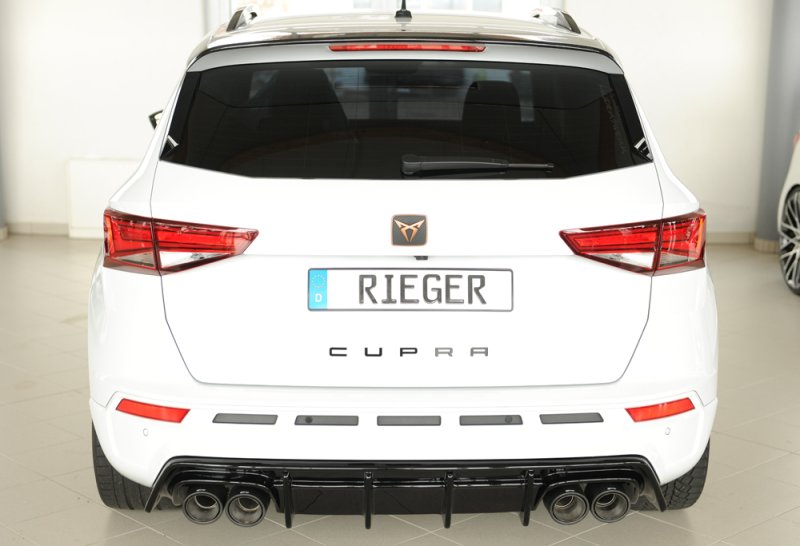 Rieger Heckeinsatz (für Fzg. mit AHK) schwarz glänzend Seat Ateca Cupra (5FP) 08.20- (ab Facelift) - 88231