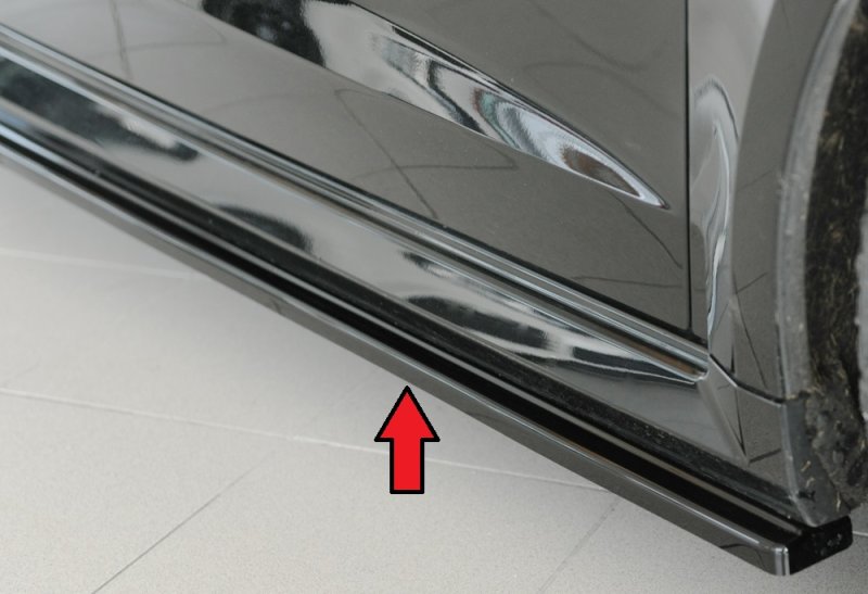 Rieger Seitenschwelleransatz schwarz glänzend Audi RS3 (8V) 02.17- (ab Facelift) - 88233
