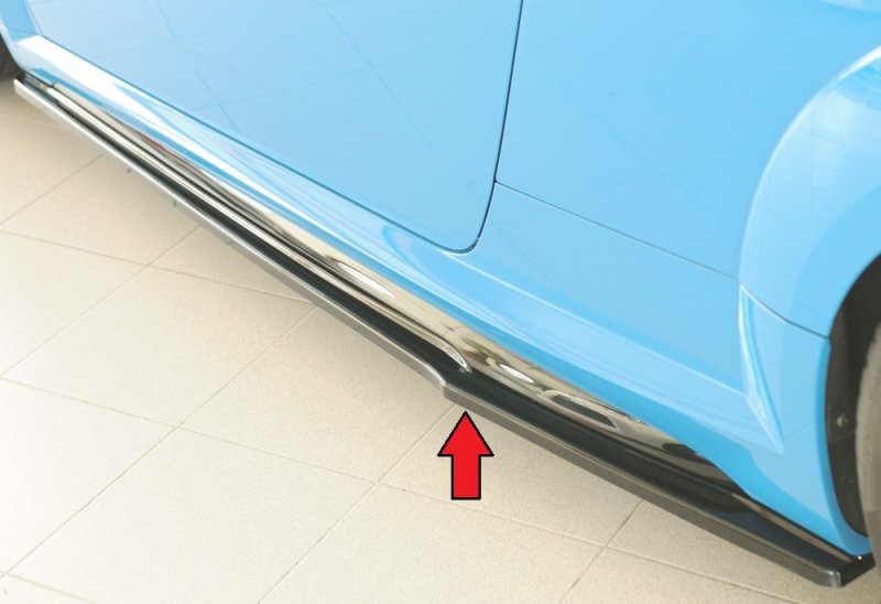Rieger Seitenschwelleransatz (ca. 19mm) schwarz glänzend Audi TT (8J-FV/8S) 09.18- (ab Facelift) - 88234