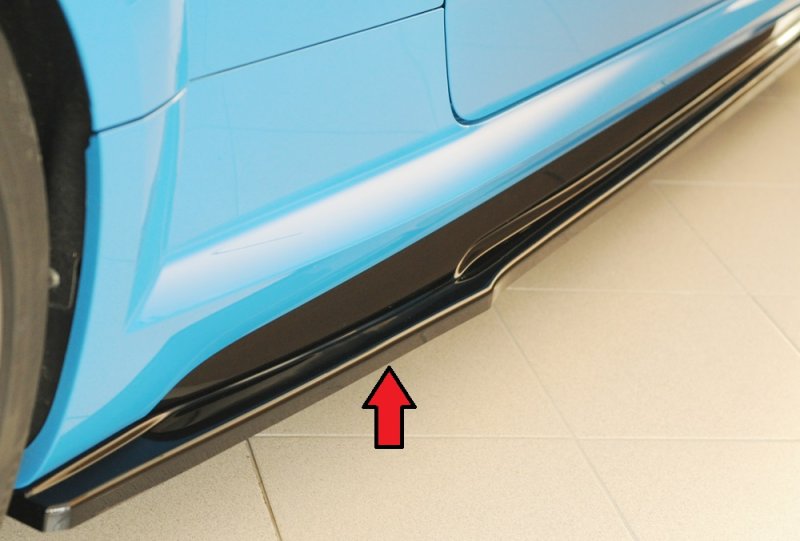 Rieger Seitenschwelleransatz (ca. 19mm) schwarz glänzend Audi TT (8J-FV/8S) 09.18- (ab Facelift) - 88235