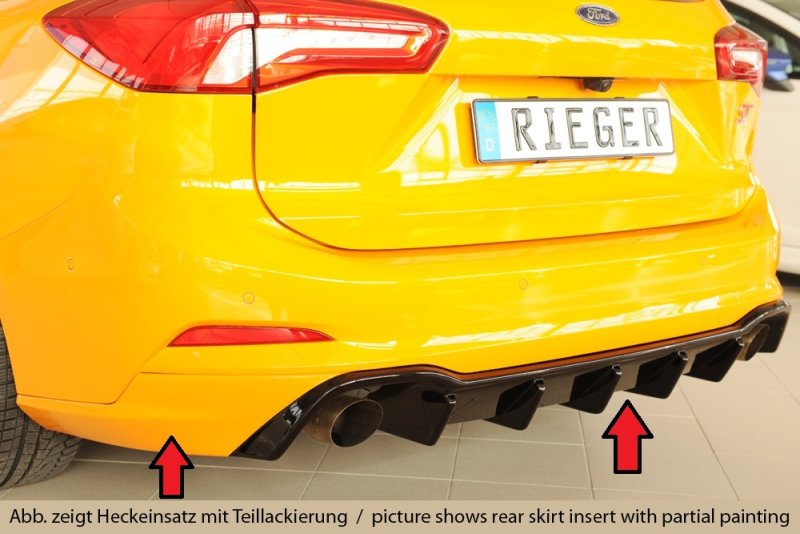 Rieger Heckeinsatz (für Fzg. mit AHK) schwarz glänzend Ford Focus 4 ST (DEH) 06.19- - 88241