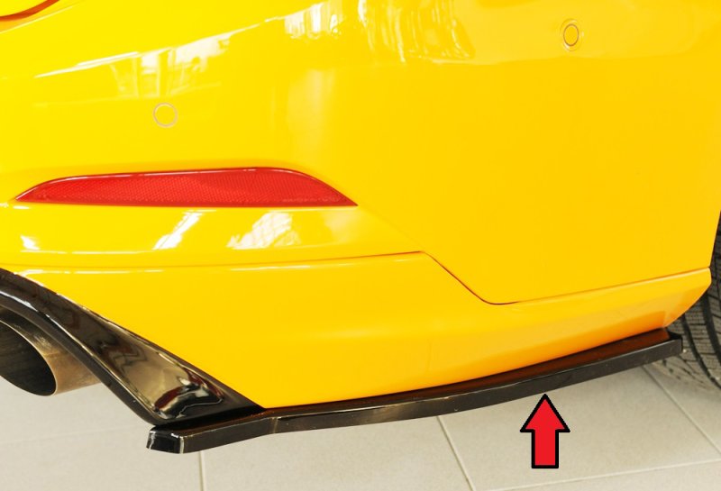 Rieger Heckschürzenansatz seitlich rechts schwarz glänzend Ford Focus 4 (DEH) 09.18- - 88245