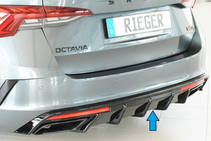 Rieger Heckeinsatz schwarz glänzend Skoda Octavia RS (NX) 07.20- - 88254