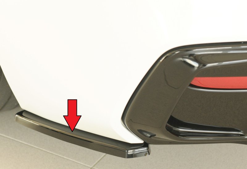 Rieger Heckschürzenansatz seitlich links schwarz glänzend BMW 1er F20 (1K4) 05.2015- (ab Facelift) LCI - 88279