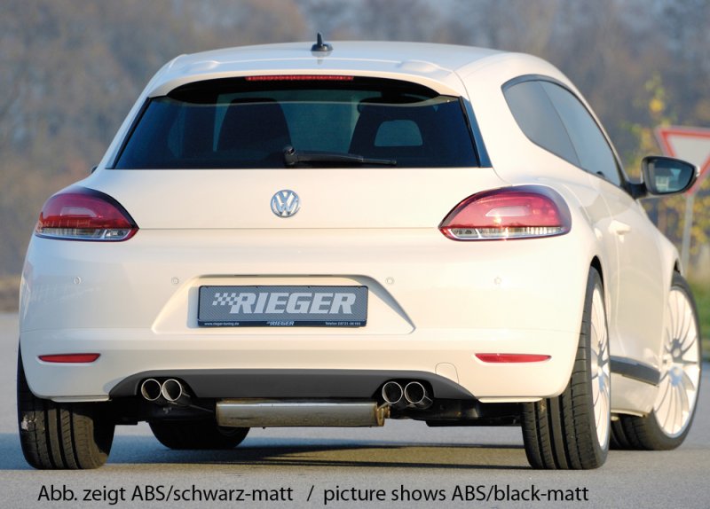 Rieger Heckschürzenaufsatz (GBL-14107) schwarz glänzend VW Scirocco 3 (13) 08.08-04.14 (bis Facelift) - 88281