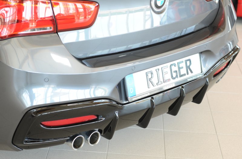 Rieger Heckeinsatz (Typ: 88171) schwarz glänzend BMW 1er F20 (1K4) 05.2015- (ab Facelift) LCI - 88283