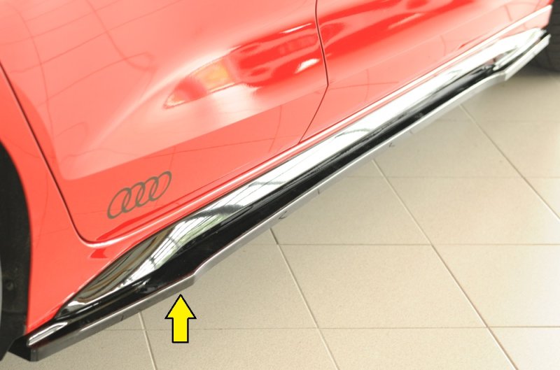 Rieger Seitenschwelleransatz schwarz glänzend Audi A3 (GY) 11.19- - 88285