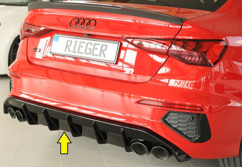 Rieger Heckeinsatz schwarz glänzend Audi A3 (GY) 11.19- - 88287