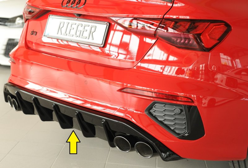 Rieger Heckeinsatz schwarz glänzend Audi A3 (GY) 11.19- - 88289