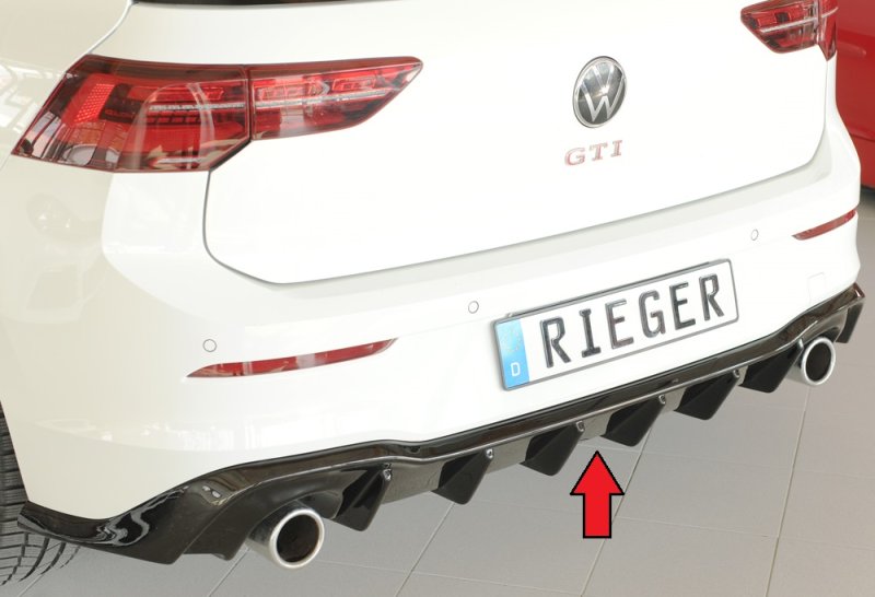 Rieger Heckeinsatz schwarz glänzend VW Golf 8 GTI 08.20- - 88291
