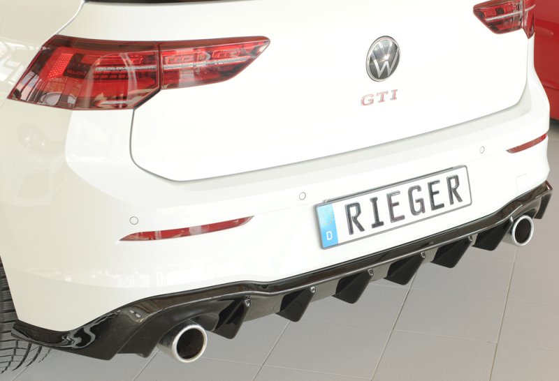 Rieger Heckeinsatz schwarz glänzend VW Golf 8 GTI 08.20- - 88291