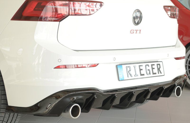 Rieger Heckeinsatz schwarz glänzend VW Golf 8 GTI 08.20- - 88291