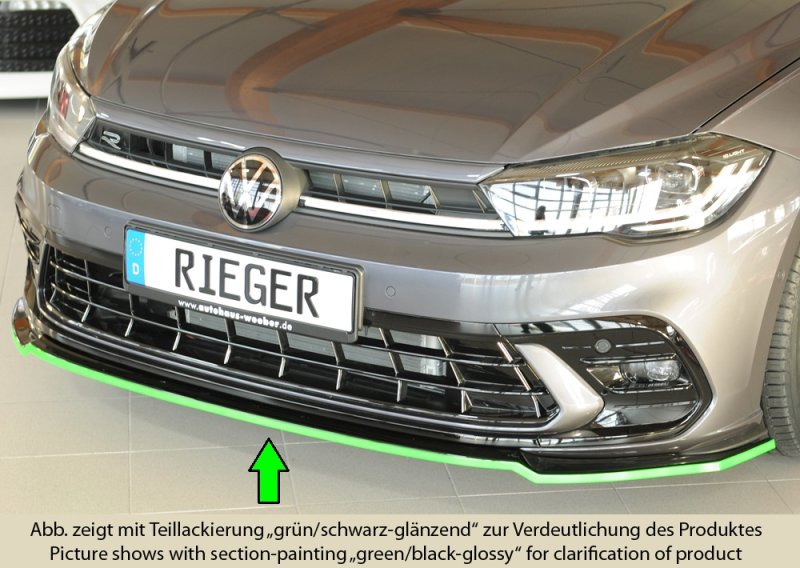 Rieger Spoilerschwert schwarz glänzend VW Polo AW GTI 06.21- (ab Facelift) - 88297