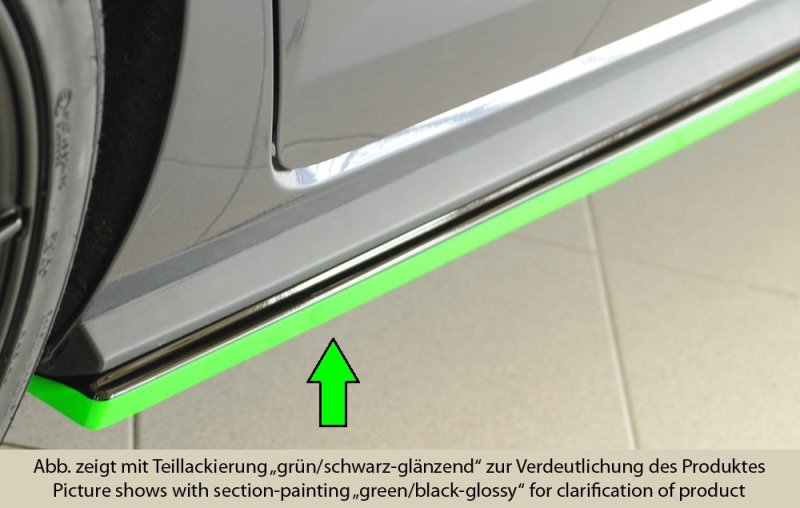 Rieger Seitenschwelleransatz schwarz glänzend VW Polo AW GTI 06.17-05.21 (bis Facelift) - 88299