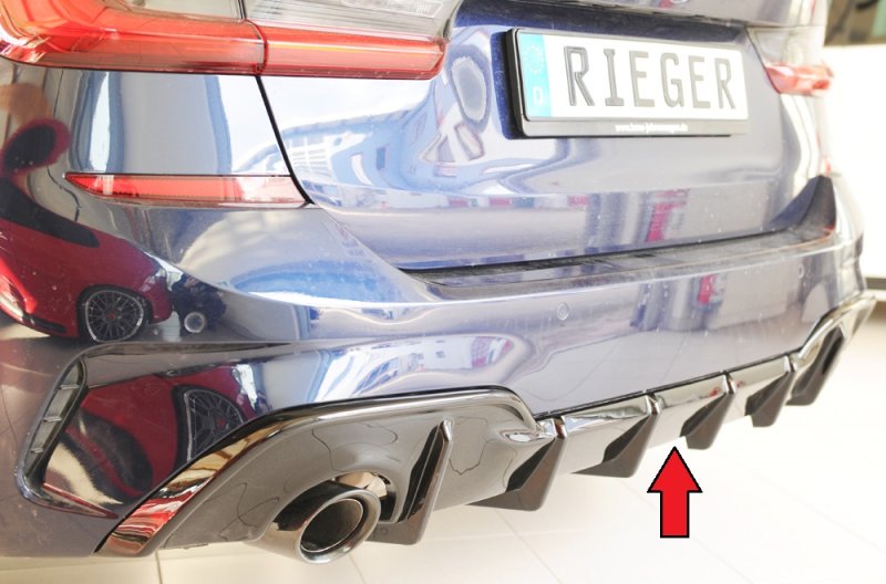 Rieger Heckeinsatz schwarz glänzend BMW 3er G20 (G3L) 03.19- - 88305