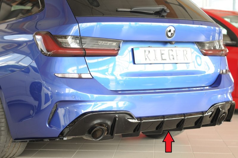 Rieger Heckeinsatz (für Fzg. mit AHK) schwarz glänzend BMW 3er G20 (G3L) 03.19- - 88306