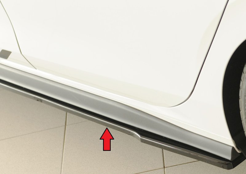 Rieger Seitenschwelleransatz schwarz glänzend VW Golf 8 GTD 08.20- - 88307