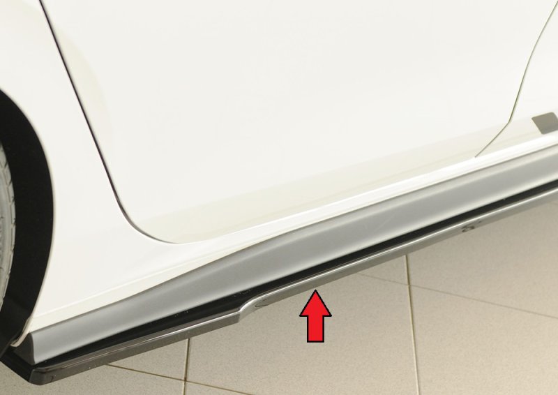 Rieger Seitenschwelleransatz schwarz glänzend VW Golf 8 GTD 08.20- - 88308