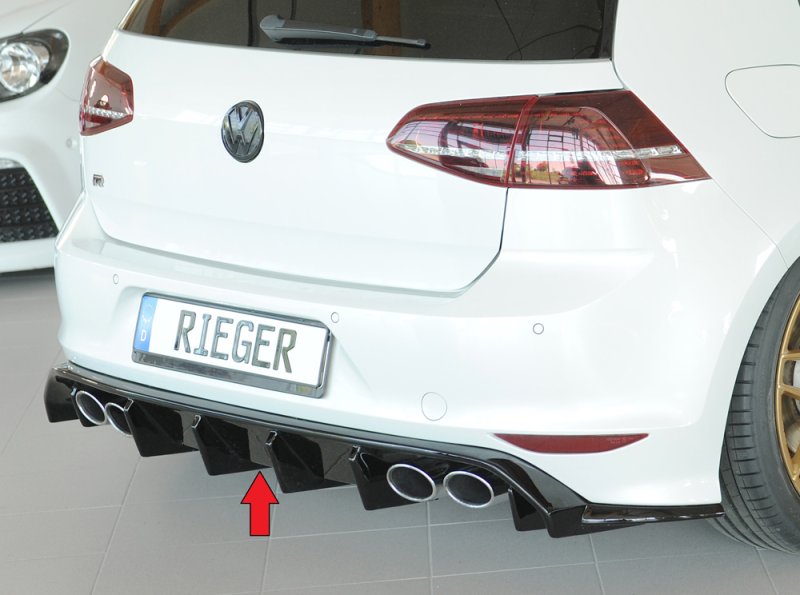 Rieger Heckeinsatz schwarz glänzend VW Golf 7 R 12.13-12.16 (bis Facelift) - 88320