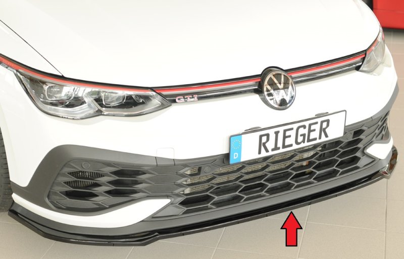 Rieger Spoilerschwert nur für GTI Clubsport schwarz glänzend VW Golf 8 GTI Clubsport 10.20- - 88327