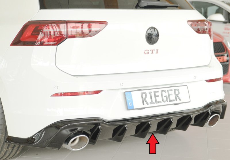 Rieger Heckeinsatz schwarz glänzend VW Golf 8 GTI Clubsport 10.20- - 88328