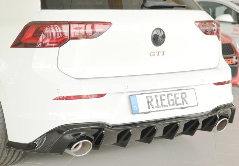 Rieger Heckeinsatz schwarz glänzend VW Golf 8 GTI Clubsport 10.20- - 88328