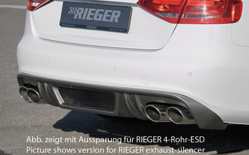 Rieger Heckeinsatz Audi A4 S4 (B8/B81) 11.08-12.11 (bis Facelift) - 99095