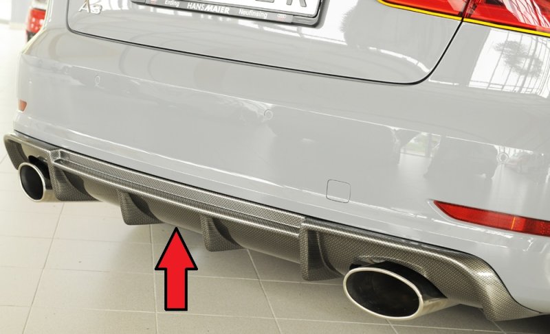 Rieger Heckeinsatz Audi A3 (8V) 07.12-08.16 (bis Facelift) - 99369