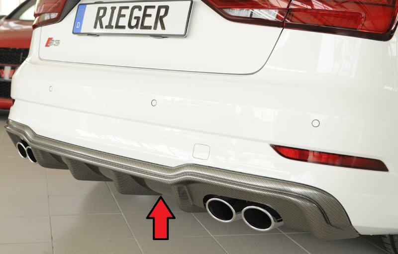 Rieger Heckeinsatz Audi A3 S3 (8V) 09.16- (ab Facelift) - 99615