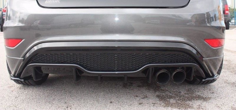 Maxton Diffusor Heck Ansatz für Ford Fiesta ST Mk7 FL schwarz Hochglanz FO-FI-7F-ST-RS1-G