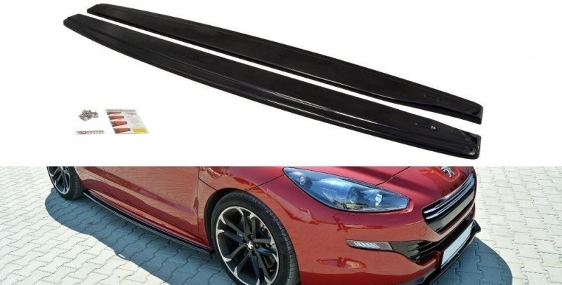 Maxton Seitenschweller Ansatz für PEUGEOT RCZ schwarz Hochglanz PE-RCZ-1/1F-SD1-G