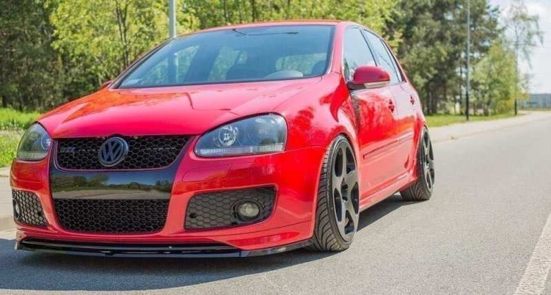 Maxton Front Ansatz für VW GOLF 5 GTI (FÜR GTI 30TH Frontansatz) schwarz Hochglanz VW-GO-5-30TH-FD1-G