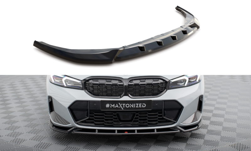 Maxton Front Ansatz V.1 für BMW 3er M340i / M-Paket G20 / G21 Facelift schwarz Hochglanz BM-3-G20F-MPACK-FD1-G